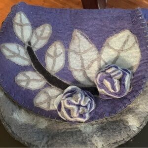 Felted Blue and Gray Bag - Made in Nepal